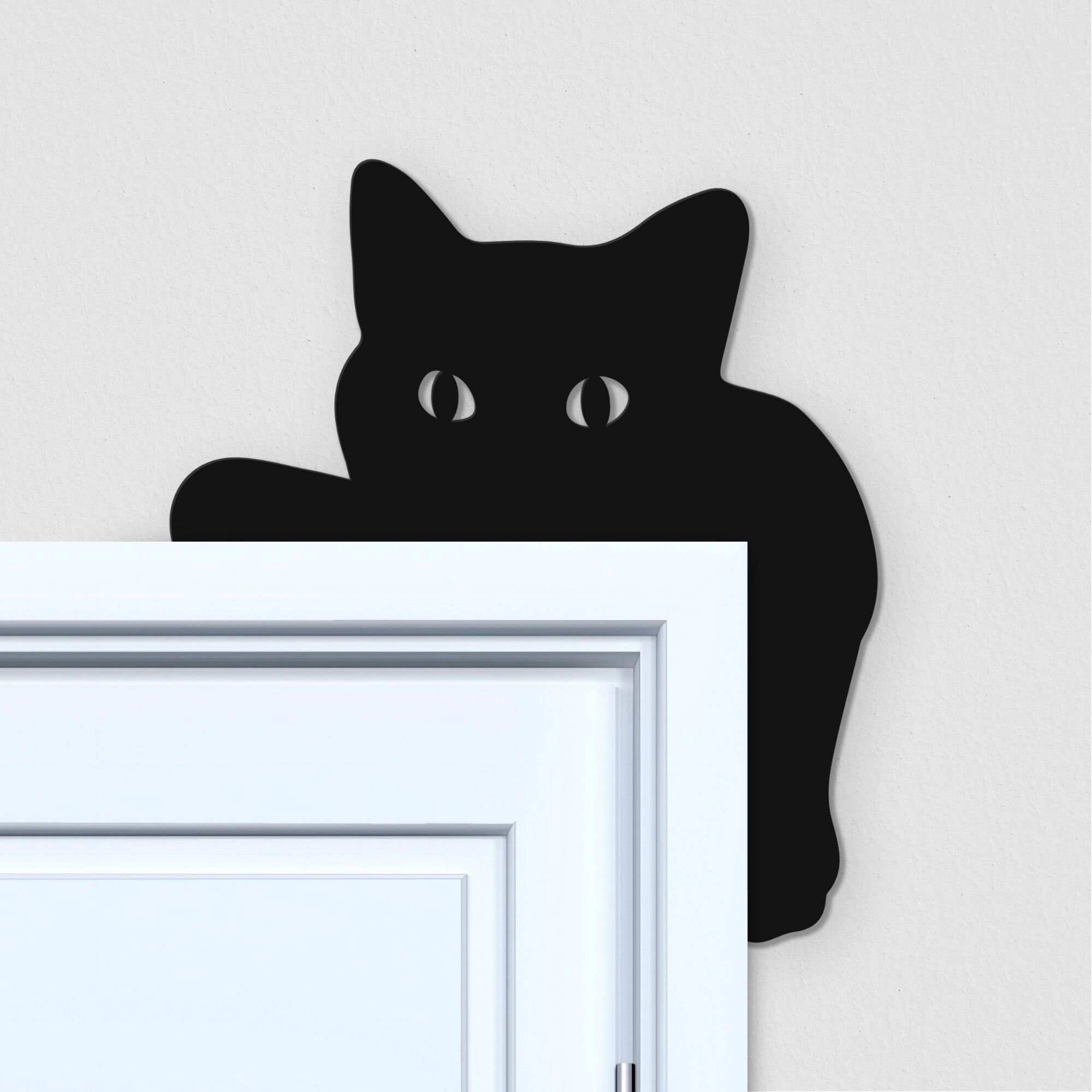 Black Cat Door Frame Decoration Cat Door Decoration Black Cat Door ...