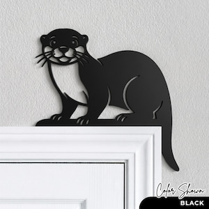 Surmatelas pour cadre de porte mignon loutre - Coin de porte réversible loutre - Idées cadeaux mignonnes loutre - Décorations pour maison loutre