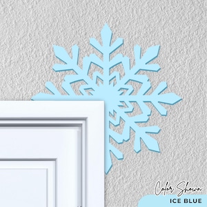 Frozen Crystal Snowflake Door Frame Topper - Ice Snowflake Door Corner - Christmas Door Topper - Christmas Door Decorations - Frozen Decor