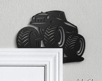 Reversible Monster Truck Door Corner - Monster Truck Door Topper - Monster Truck Door Frame Decoration - Monster Truck Decorations