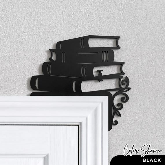 Stack of Books Door Topper - Book Door Corner - Library Door Border - Book Nook Door Frame Topper - Reader Gift Ideas - Library Room Decor