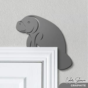 Manatee Door Corner - Manatee Door Topper - Manatee Door Decoration - Manatee Gift Ideas - Beach Home Decor - Sea Cow - Florida Gift Ideas