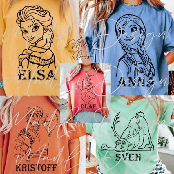 Frozen Svg| Elsa & Anna svg | Let it go Svg | Magical Kingdom | 5 individual Downloadable files