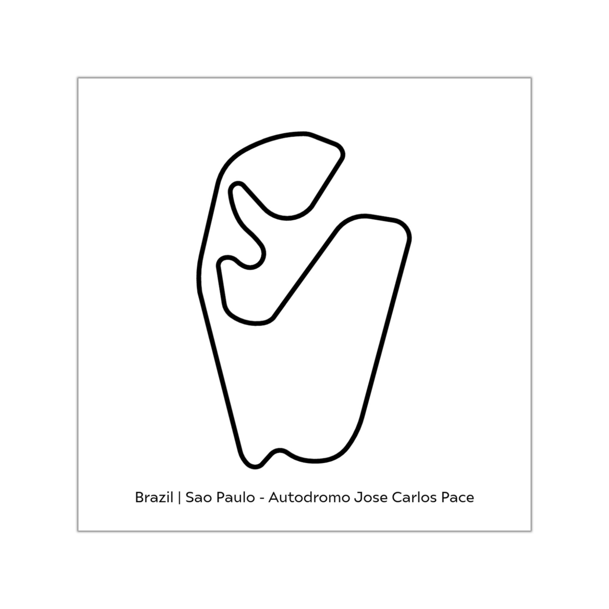 Pace Racing Sticker Race Circuit - Autodromo Jose Carlos Pace - Sao Paulo, Brazil Square ...