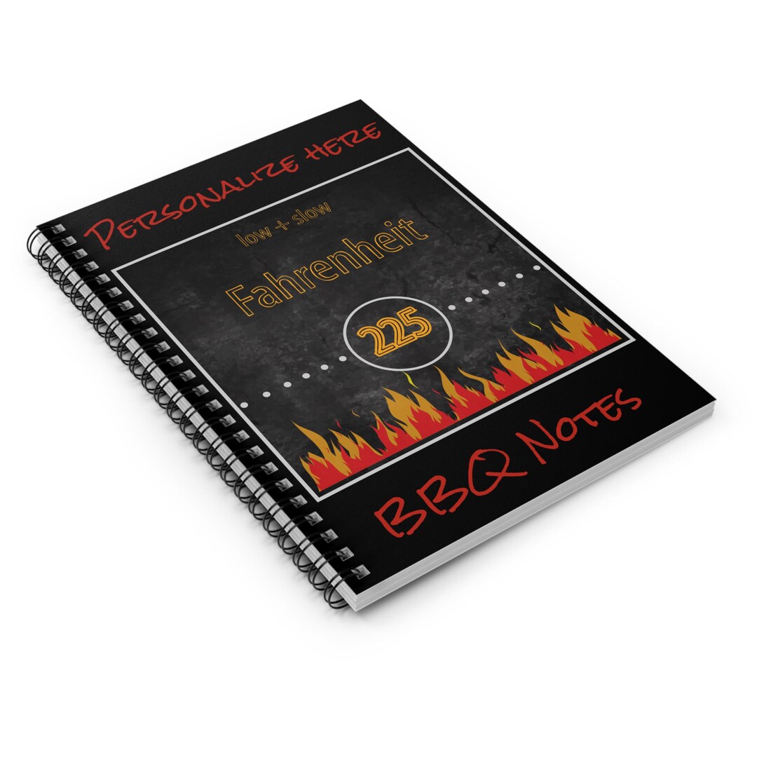 Personalized BBQ Recipe Spiral Notebook: Grilling Journal - Etsy