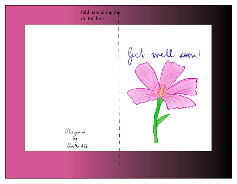 Get Well Soon - Digital Download - Greeting Card - 11*8.5 Inch - Etsy