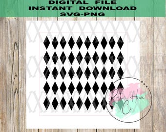 digital stencil diamond Print svg png Laser Cut File pattern