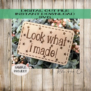 Look what I made fridge magnet svg Laser Cut Digital File kids artwork gift children kitchen fridge magnet Glowforge file
