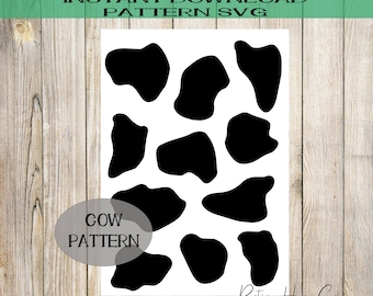 Estampado de vaca svg png punto de vaca Corte láser Patrón de plantilla de archivo digital