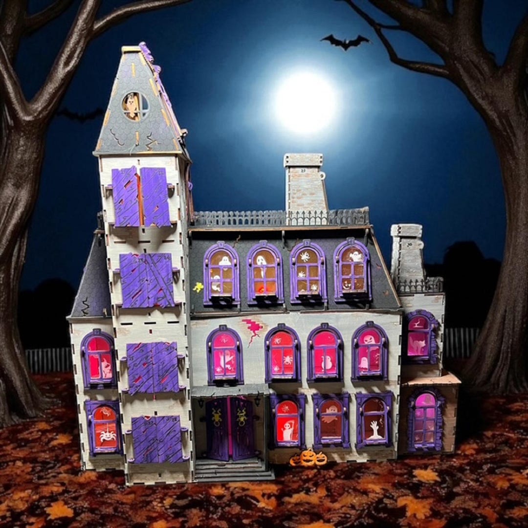 Haunted House Advent Calendar Spooky Halloween Countdown Decoration Etsy