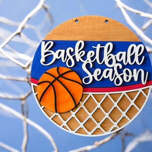 Personalized Basketball Door Hanger: Team Spirit Decor Sign bild 3