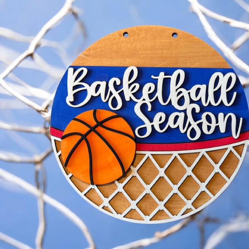 Personalized Basketball Door Hanger: Team Spirit Decor Sign bild 3
