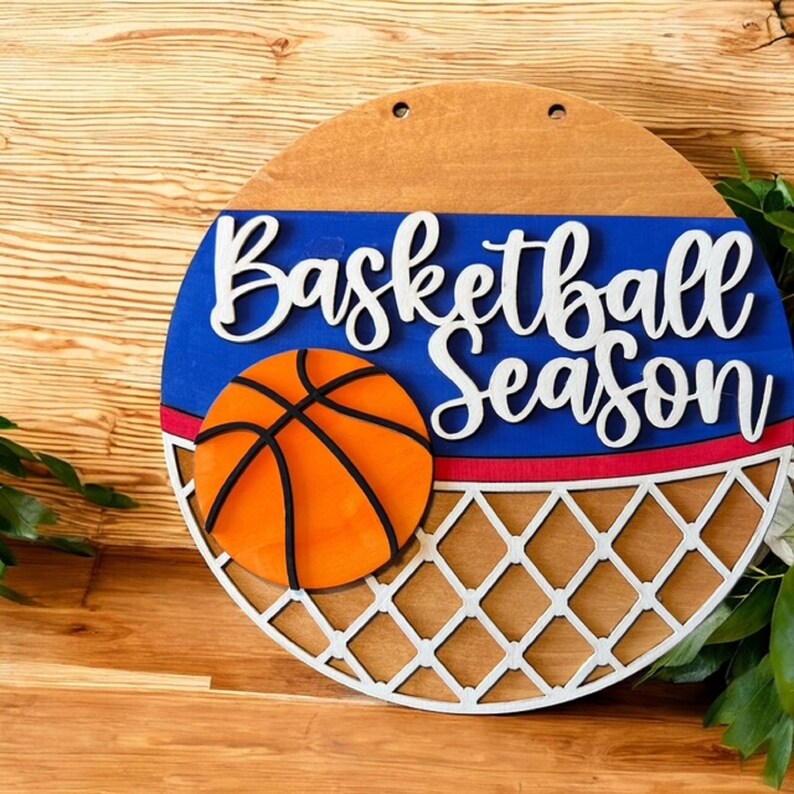 Personalized Basketball Door Hanger: Team Spirit Decor Sign bild 4
