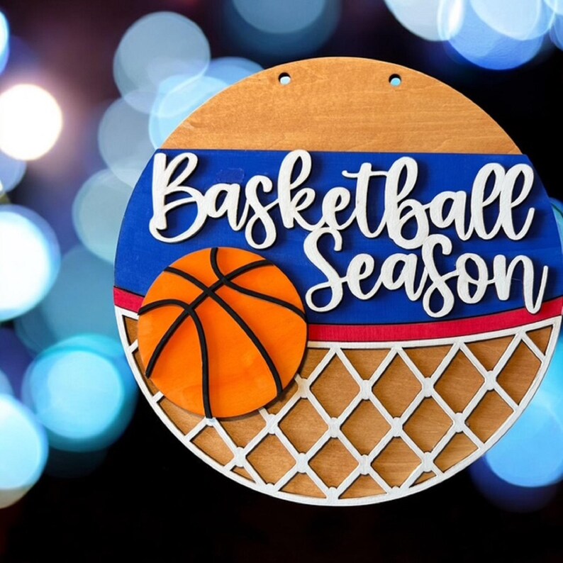 Personalized Basketball Door Hanger: Team Spirit Decor Sign bild 5