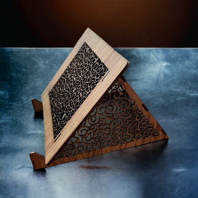 Wooden Laser Cut Tablet Stand Etsy