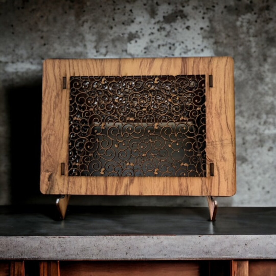 Wooden Laser Cut Tablet Stand Etsy