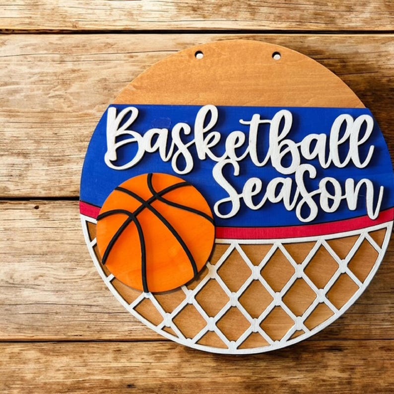 Personalized Basketball Door Hanger: Team Spirit Decor Sign bild 8