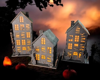 Haunted House Tea Lights: Spooky Halloween Decor
