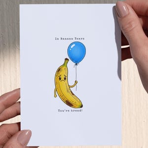 Funny Banana Birthday Card: Aging Like Banana Bread (Digital Download 5x7" PDF/JPEG)
