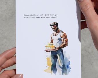 UK Greetings Marvel X-Men Wolverine Birthday Card For Him/Boy