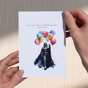 Digital Birthday Card - Darth Vadar - Star Wars Card - Happy Birthday - Birthday - Anakin - Instant Download
