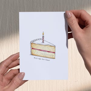 Carte d'anniversaire numérique - Carte d'amoureux des gâteaux amusante - Carte de voeux d'anniversaire imprimable - Carte de jeu de mots dessert - Téléchargement immédiat
