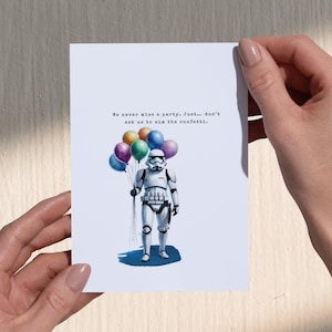 Digital Birthday Card - Storm Trooper - Star Wars Card - Happy Birthday - Birthday - Instant Download