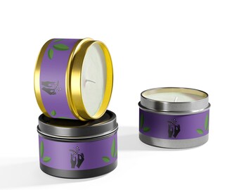 Tin Candles, Scented with Evergreen ,Burns 20-40 hours