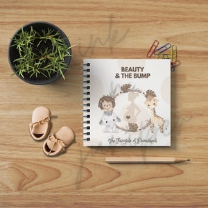 Pregnancy Journal Keepsake - Pregnancy Planner Gift for Expectant Mother, Baby Animals Pregnancy Record Book - All Trimester Pregnancy Diary