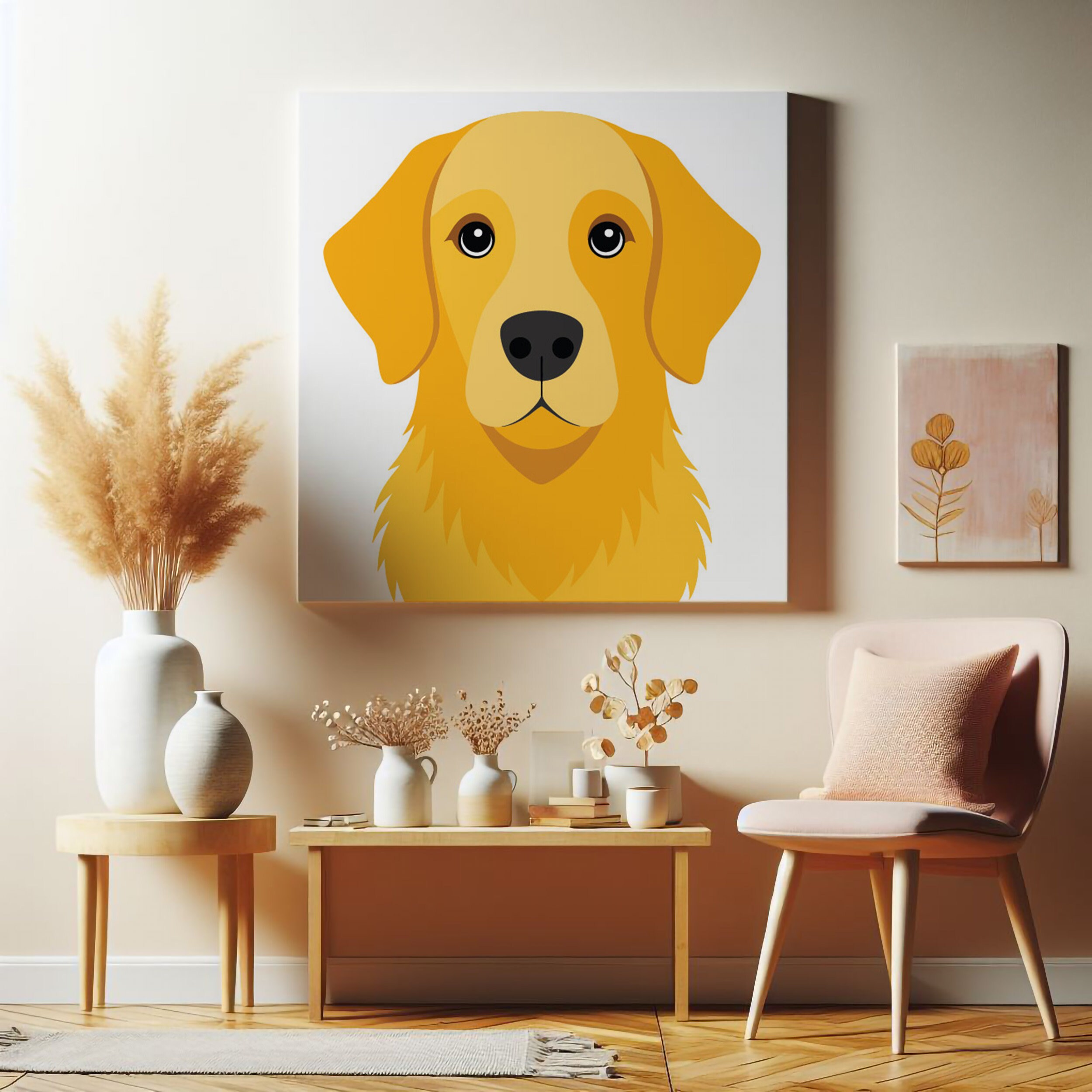 Golden Retriever Art Print Nursery Art Golden Retriever Print Dog Wall