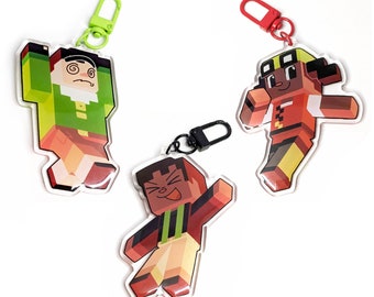 Minecraft Storymode Keychains MCSM Lukas Jesse Olivia Axel Petra