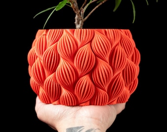 Ripple Planter Pot STL 3D Print File by MODERN MACHINE