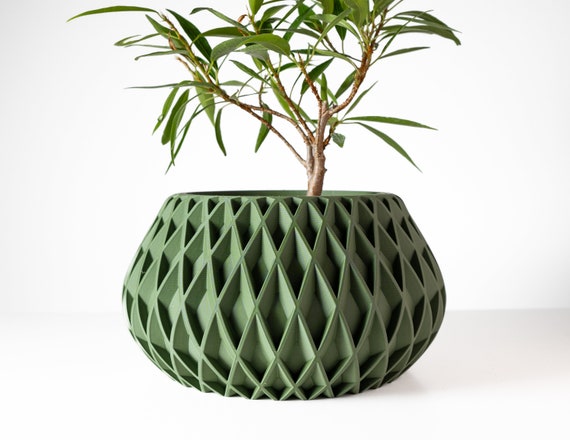 Rivio Planter Pot STL File: Geometric 3D Print Design (Digital Download)