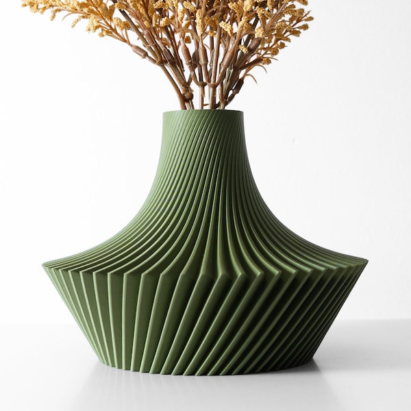 The Kitan Short Vase STL 3D Print File, Digital Download for 3D Printing, Home Decor Vase for Flowers and Plants