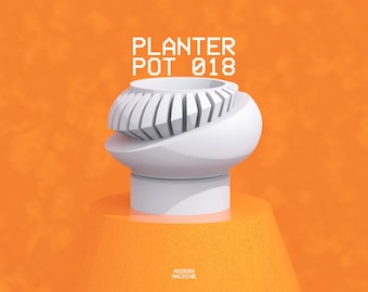 Planter Pot 018 STL File for 3D Printing