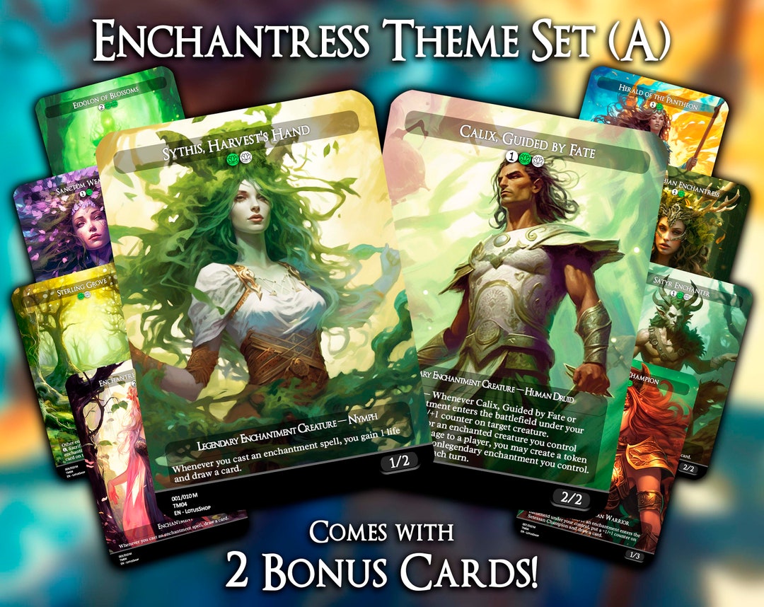Enchantress Theme Set A Custom Magic Cards, EDH, Premium MTG Cards ...