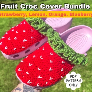Strawberry Crochet Croc Pattern Instant Download Beginner friendly  crochet pattern