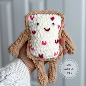 Poptart Mini Buddy Patrón PDF Descargar Amigurumi Amigurumi Relleno Para Principiantes Mini Poptart Plushie Ideas fáciles de regalos de San Valentín