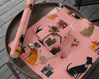 World of Dogs  Wrapping Papers | Pink Cat Gift Wrap Roll