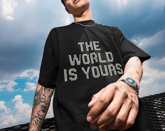 The World Is Yours tee | White inspirational graphic tee