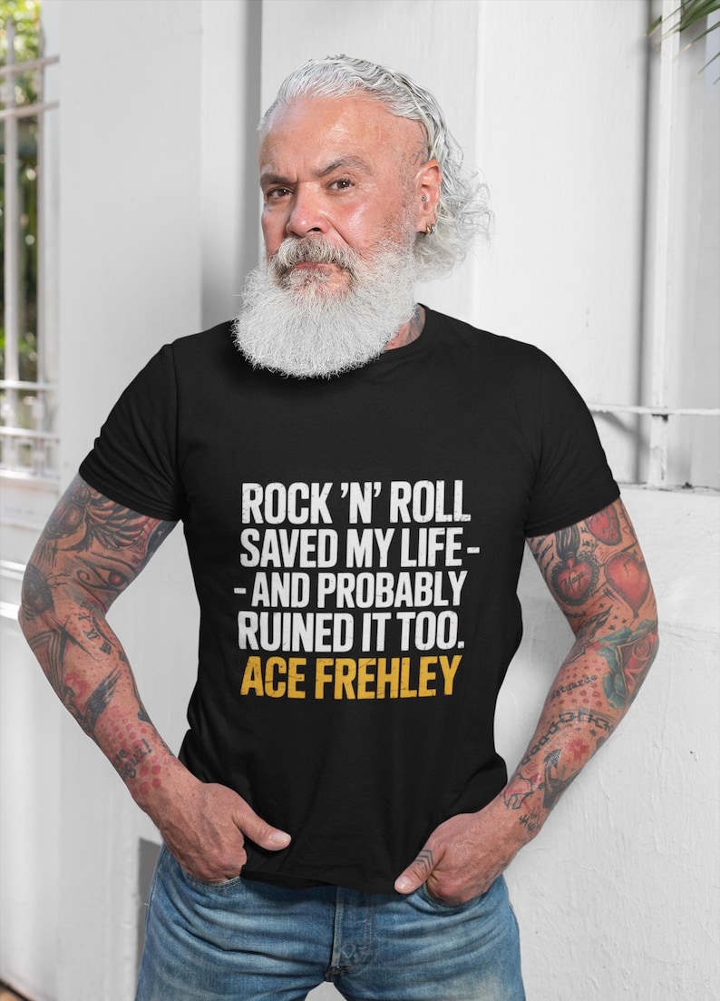 T-shirt RIP Ace Frehley - Coton Noir, Impression Graphique - Toutes Tailles - Neuf étiqueté