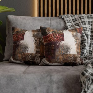 Bohemian Patchwork Pattern Pillowcase | Square Decorative Pillow Cover