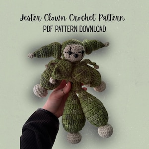Patrón de crochet de payaso bufón * Patrón solo descarga PDF *
