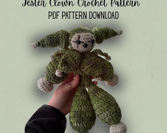 Patrón de crochet de payaso bufón * Patrón solo descarga PDF *