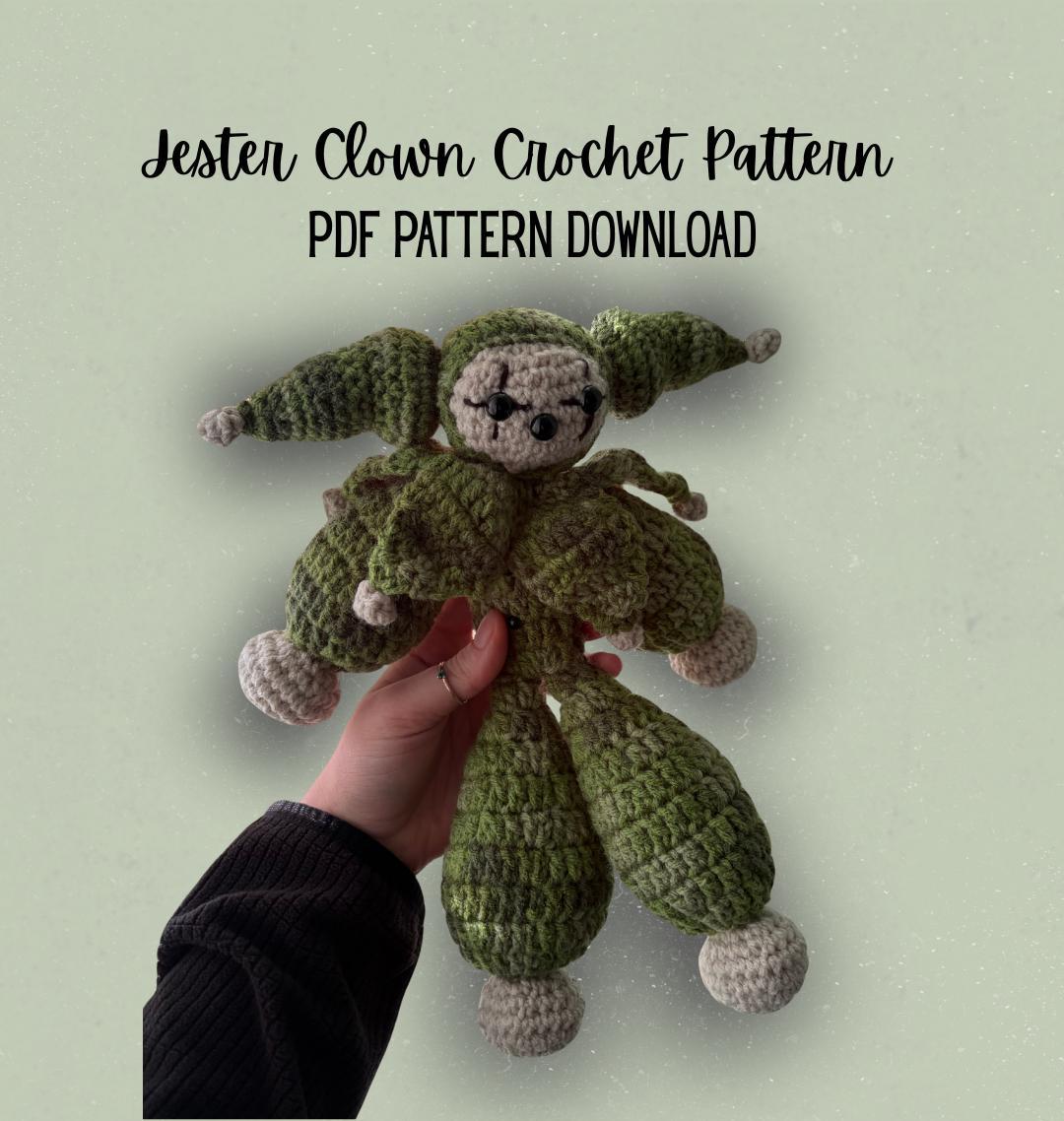 Jester Clown Amigurumi Crochet Pattern