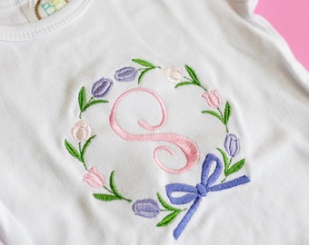 Girls Spring Floral Embroidered Shirts