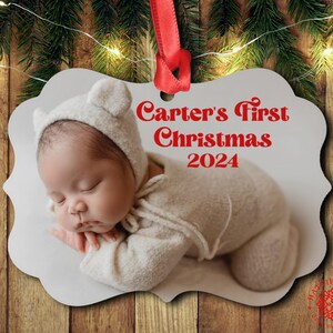 Personalized Photo Ornament, Custom Christmas Keepsake, Unique Holiday Decor, Three Sizes and Shapes Available