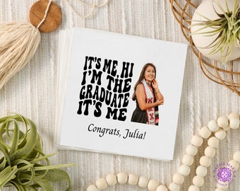 Personalized Graduation Photo Napkins, Custom Printed, Class of 2024, Multiple Colors and Sizes