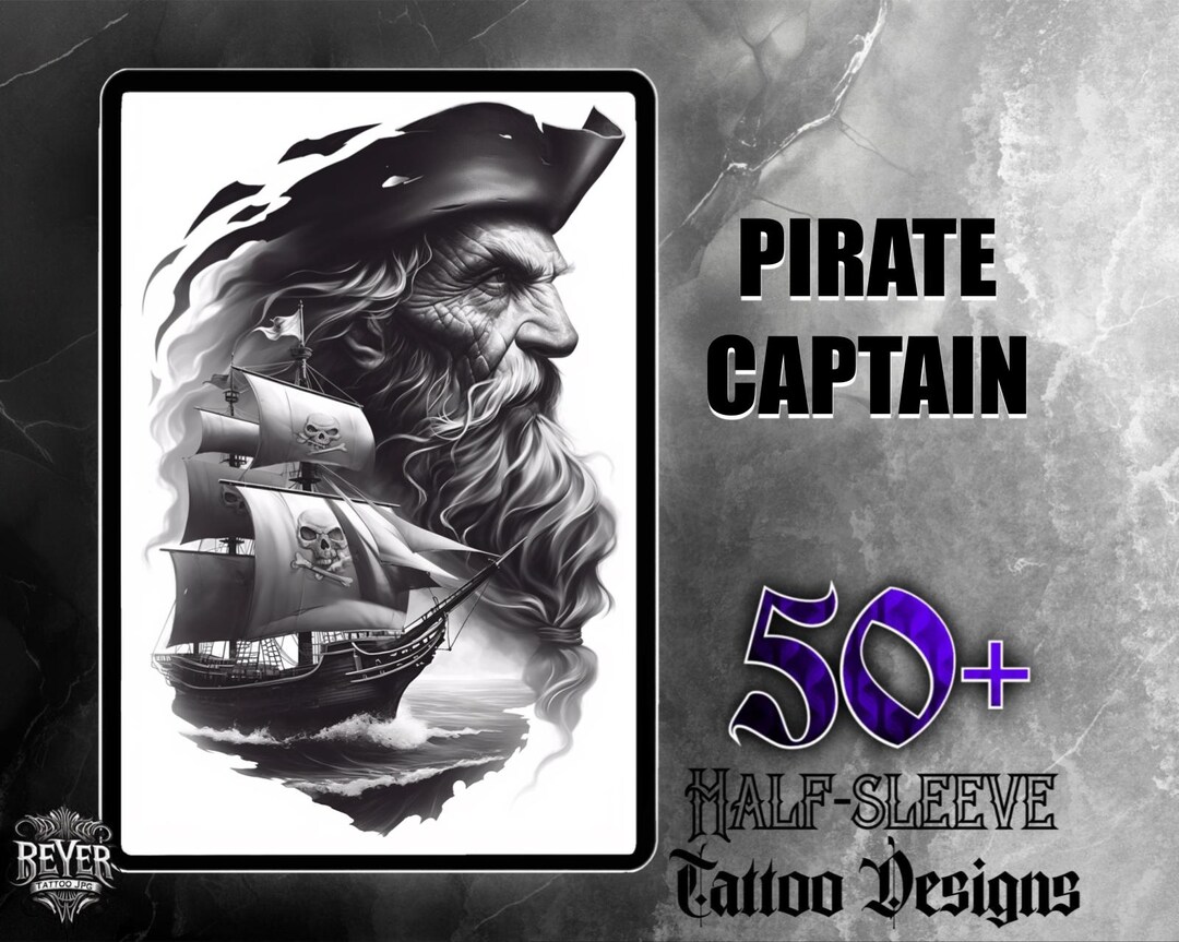 Pirate Captain JPG Design Set | 50 High-quality Digital Images | Ideal ...
