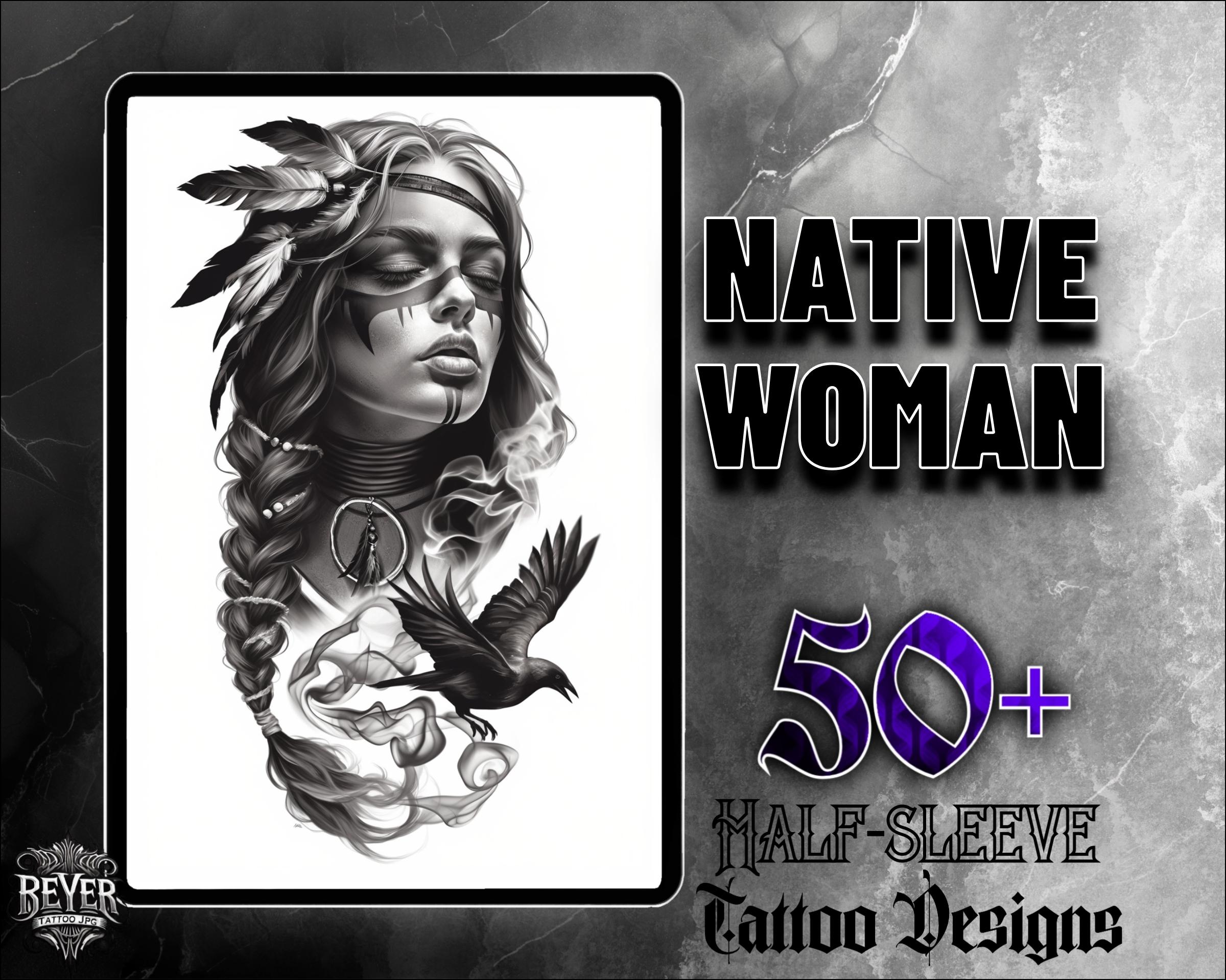 Indian girl tattoo - Etsy 日本